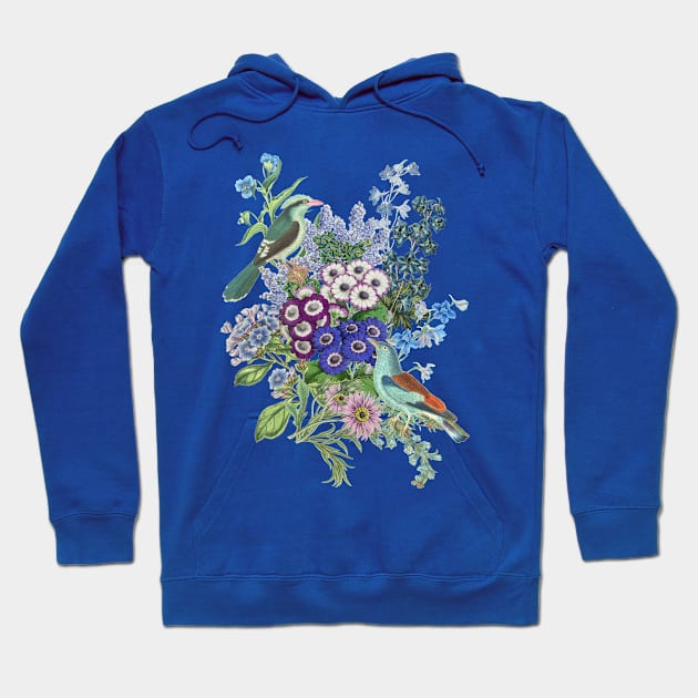 Turquoise Birds Hoodie by Biophilia